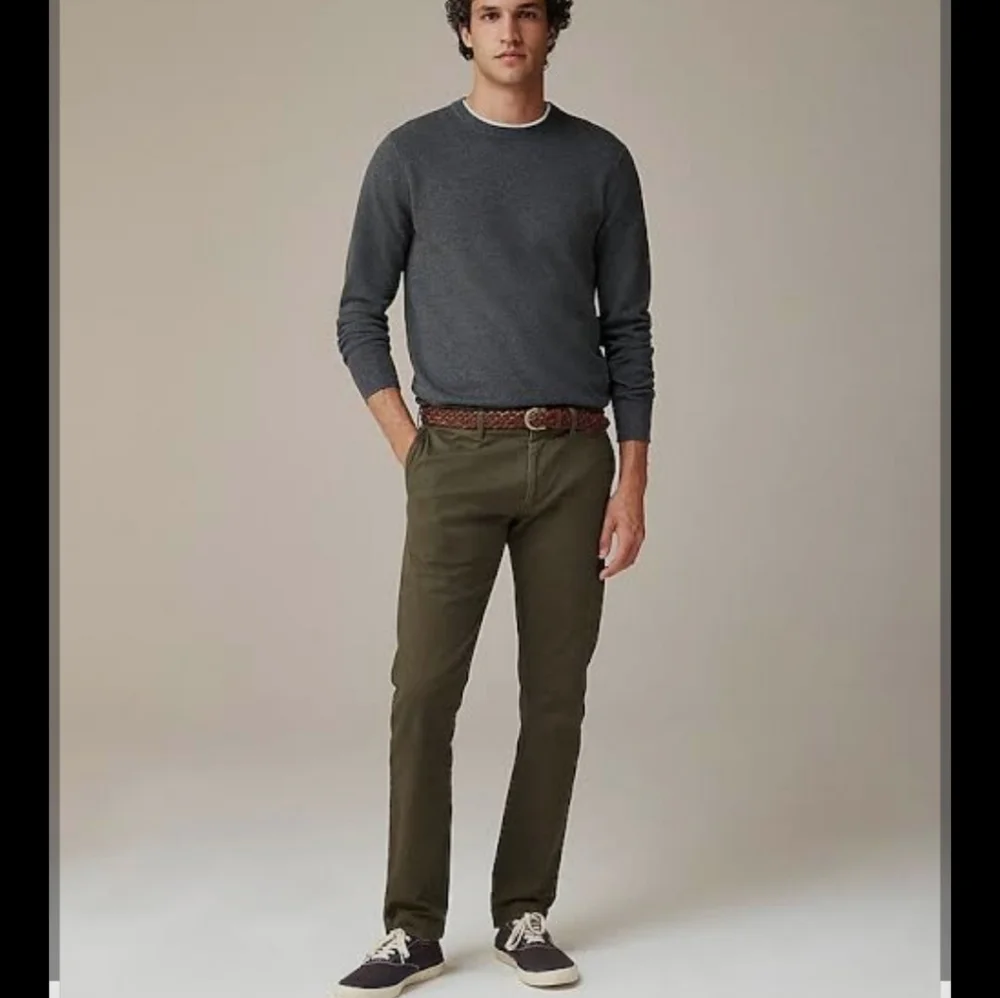 J. Crew Stretch Pants in Olive